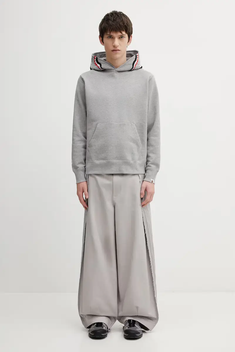 felpa in cotone Shark Grigio miniatura 5