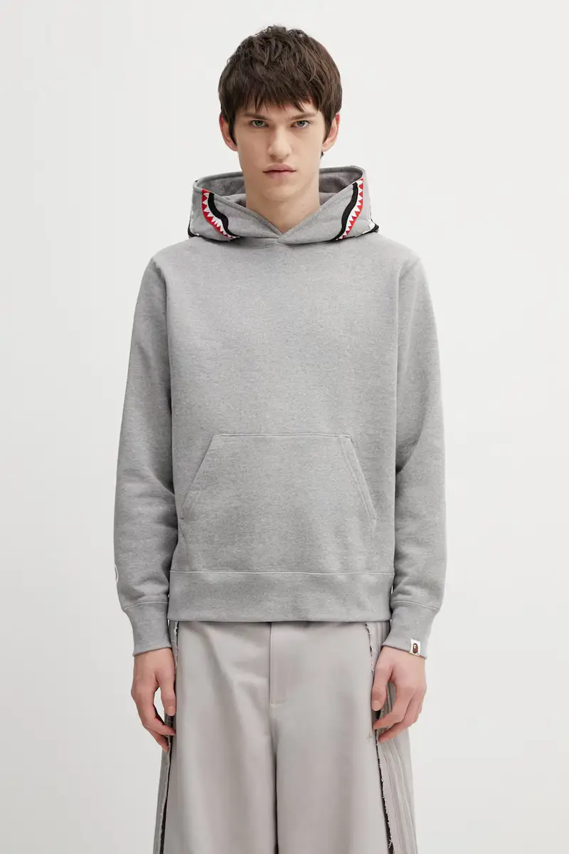 felpa in cotone Shark Grigio