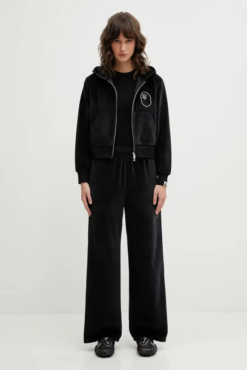 felpa in velluto Crystal Stone Ape Head Nero miniatura 5