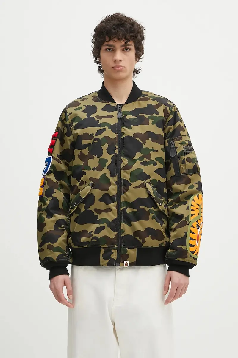 giacca 1St Camo Shark Ma-1 colore verde 1L30141003