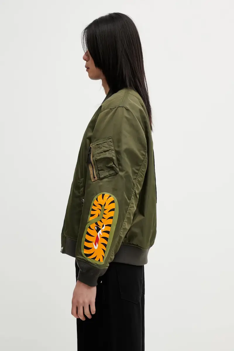 giacca bomber Shark MA-1 Verde miniatura 2