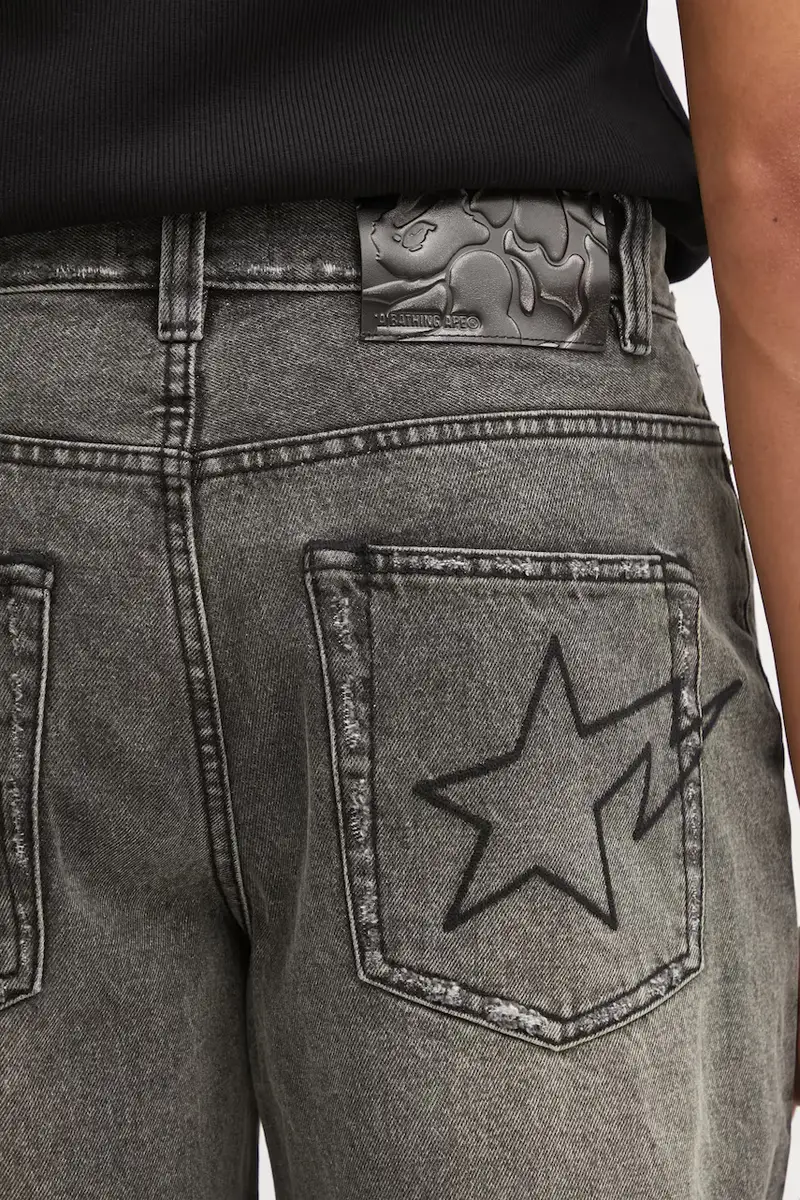 A Bathing Ape Jeans Uomo Grigio 3798546 miniatura 4