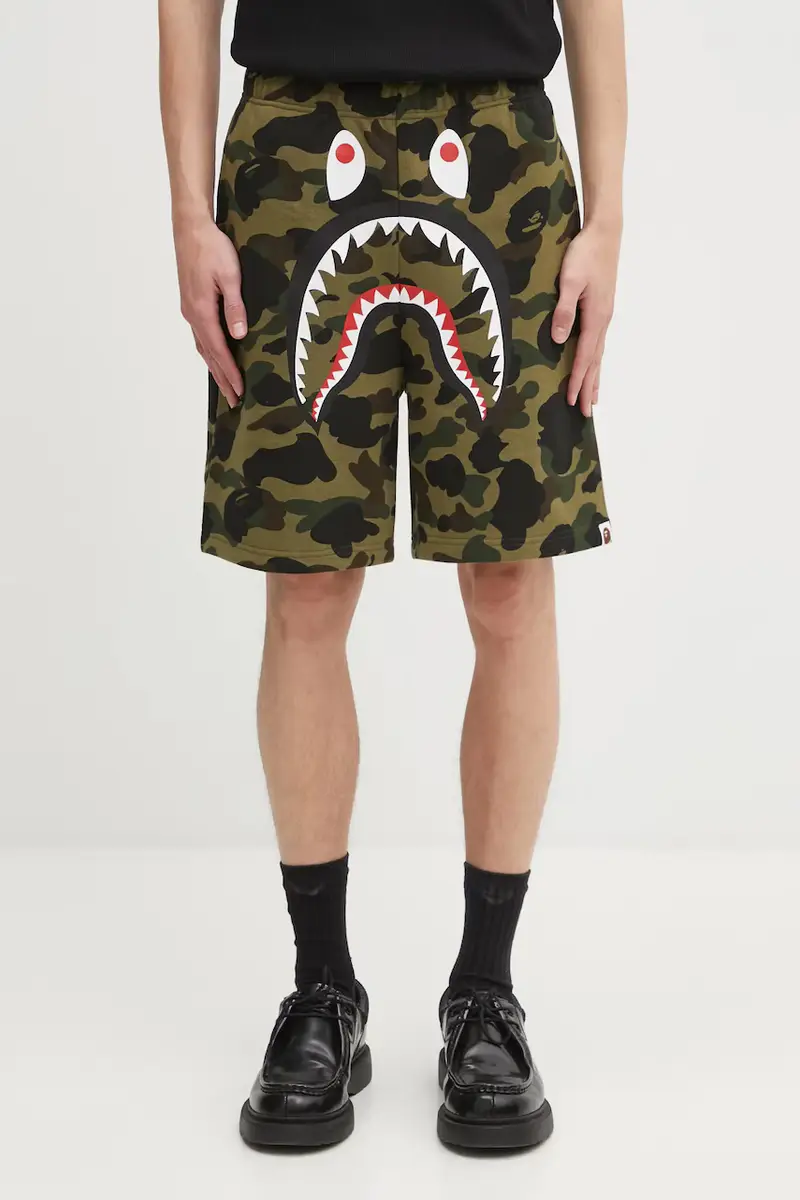 pantaloncini in cotone Camo Shark uomo colore verde 001SPL301009M