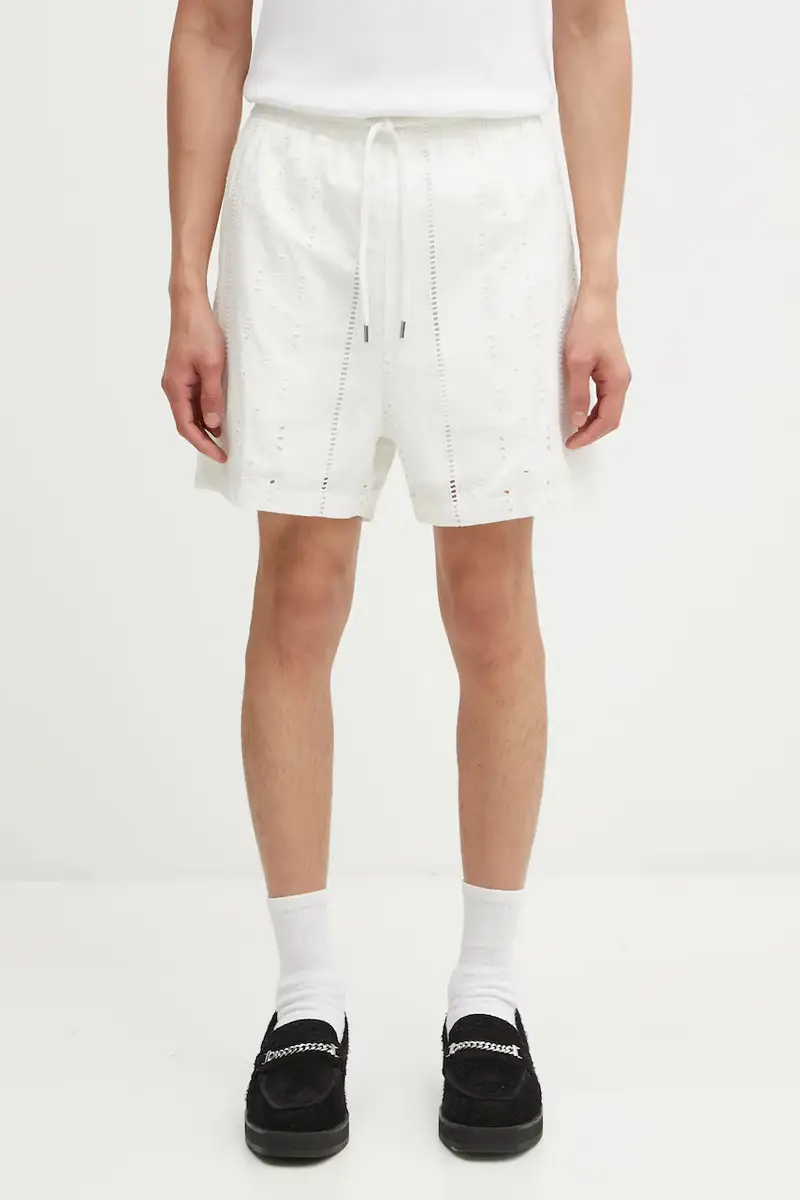 pantaloncini in cotone Embroidery uomo colore bianco 1L30153307