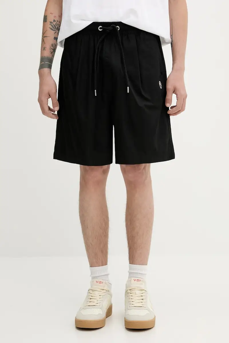 pantaloncini in cotone One Point Ctn Twill Relaxed Fit uomo colore nero 1L30153301