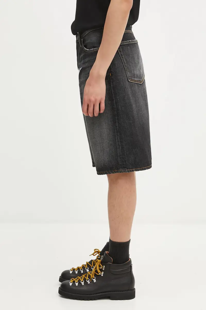 pantaloncini in cotone Twin Sta uomo colore nero 001DSL301004M miniatura 2