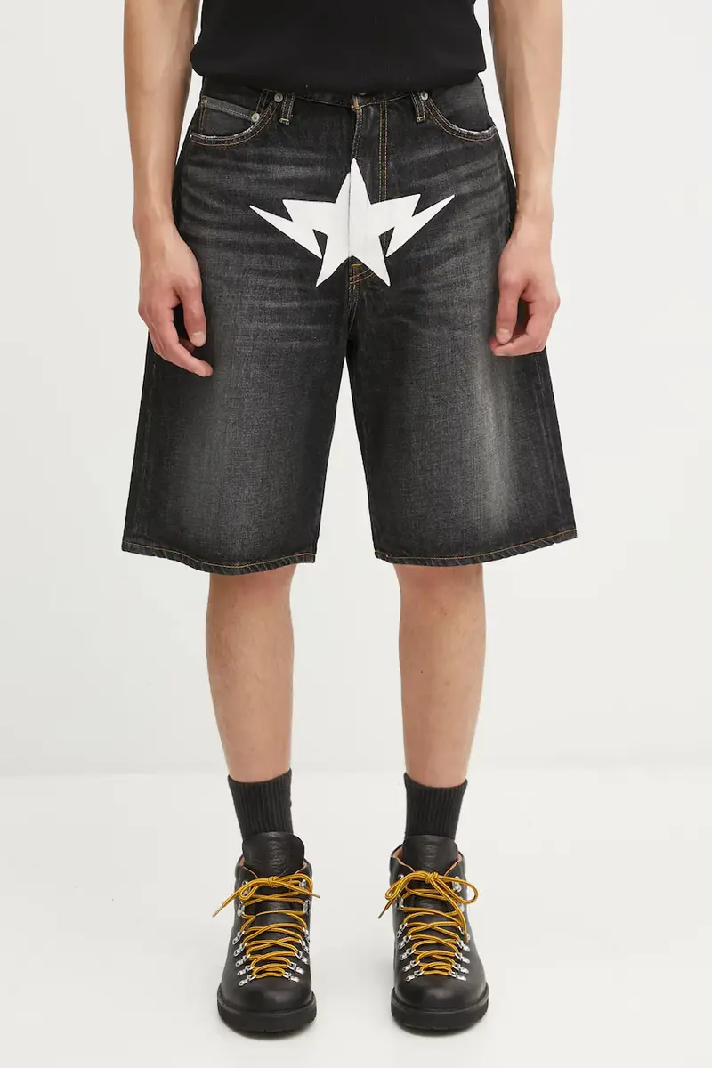 pantaloncini in cotone Twin Sta uomo colore nero 001DSL301004M