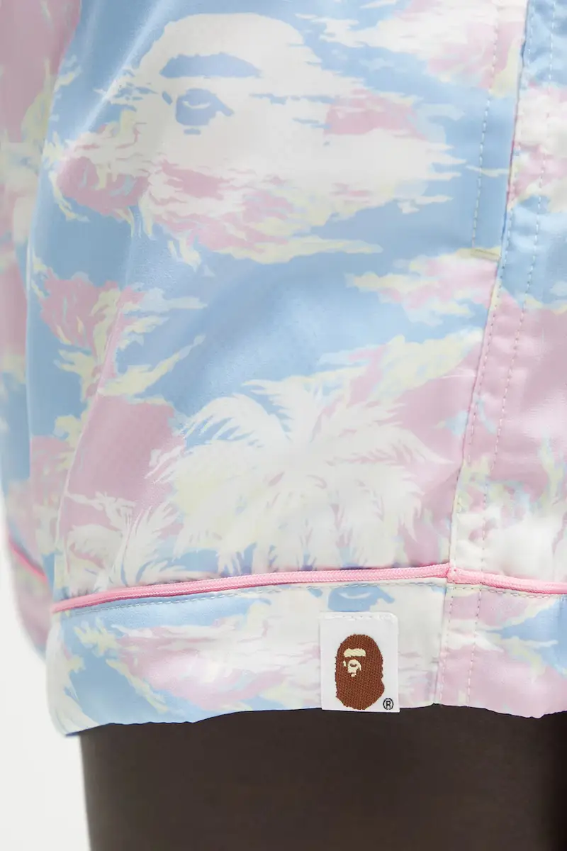 pantaloncini Palm Tree Camo Shorts donna colore blu 001SPL302003L miniatura 4