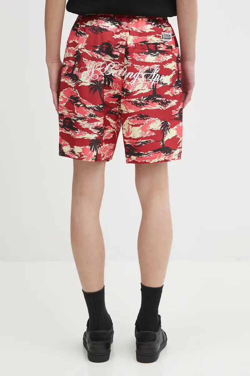 pantaloncini Palm Tree Camo uomo colore rosso 1L30153312 miniatura 3