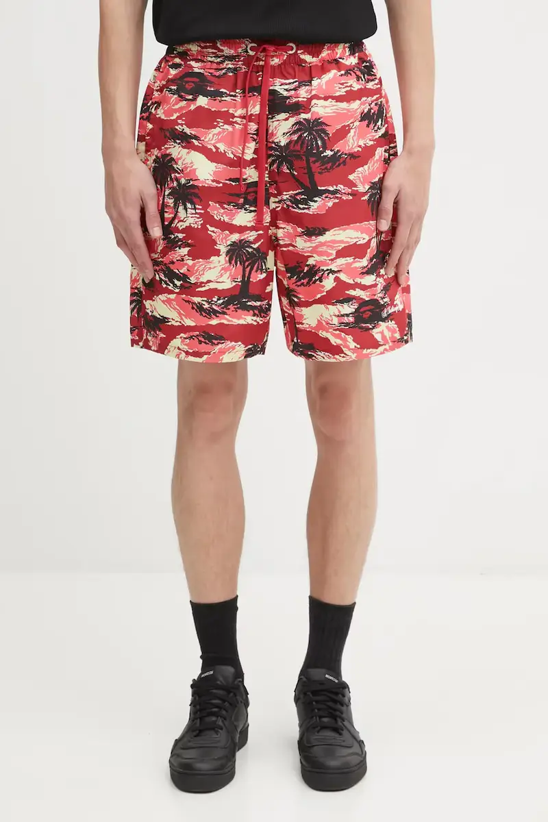 pantaloncini Palm Tree Camo uomo colore rosso 1L30153312