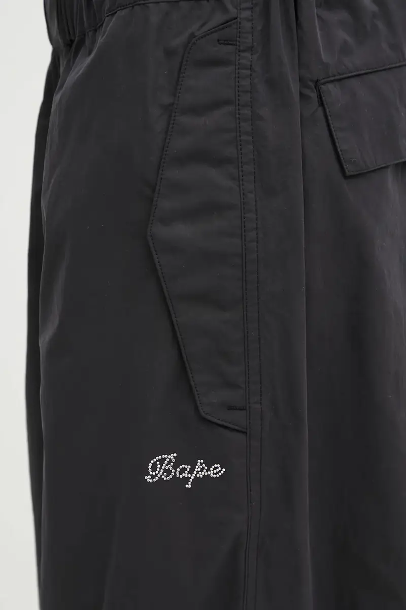 pantaloni Crystal Stone Bape Logo Army Pants donna colore nero 001PTL302004L miniatura 4