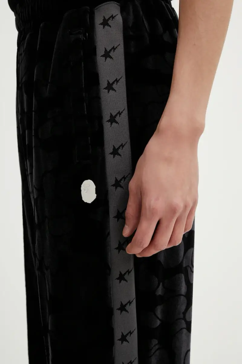 pantaloni da tuta in velluto Solid Camo Metal One Point Nero miniatura 4