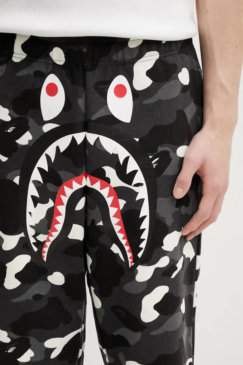 pantaloni tuta di cotone City Camo Shark Nero miniatura 4