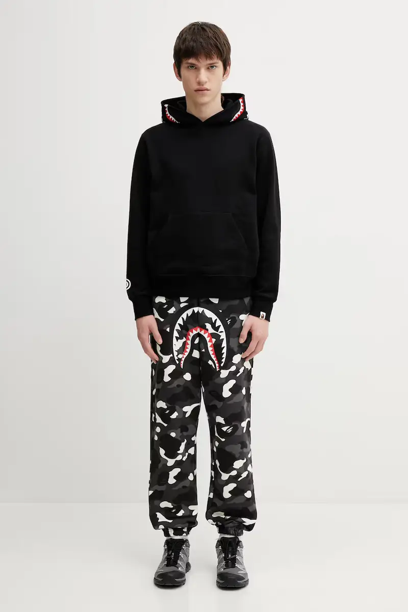 pantaloni tuta di cotone City Camo Shark Nero miniatura 5