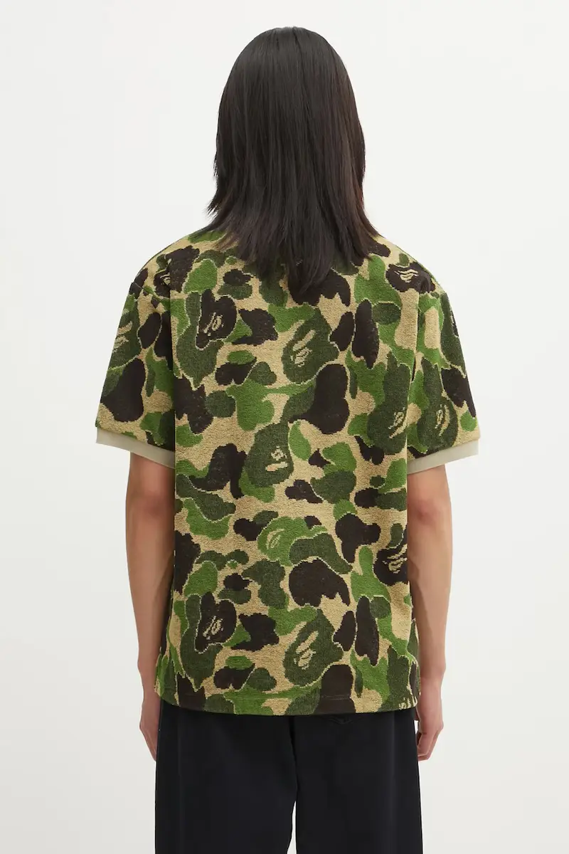 A Bathing Ape Polo Uomo Verde 3570529 miniatura 3