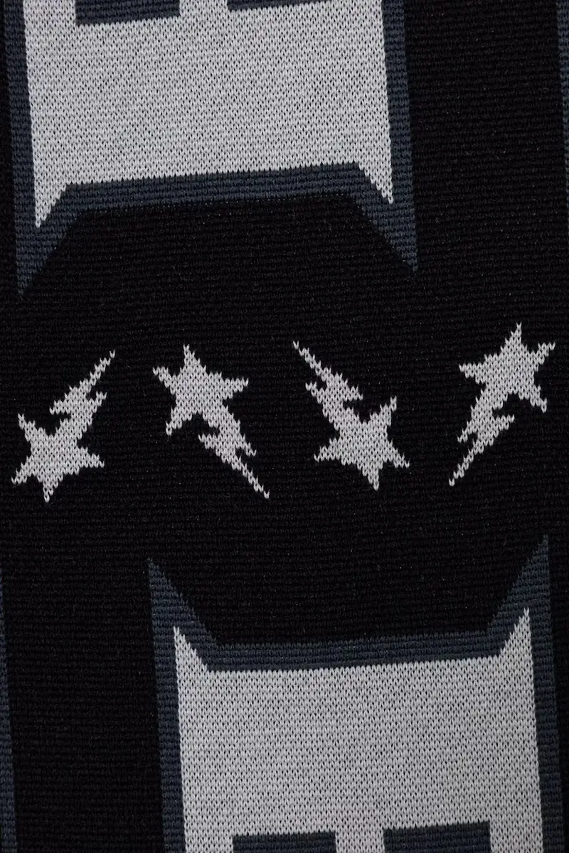 scialle con lana Bape Logo Nero miniatura 3