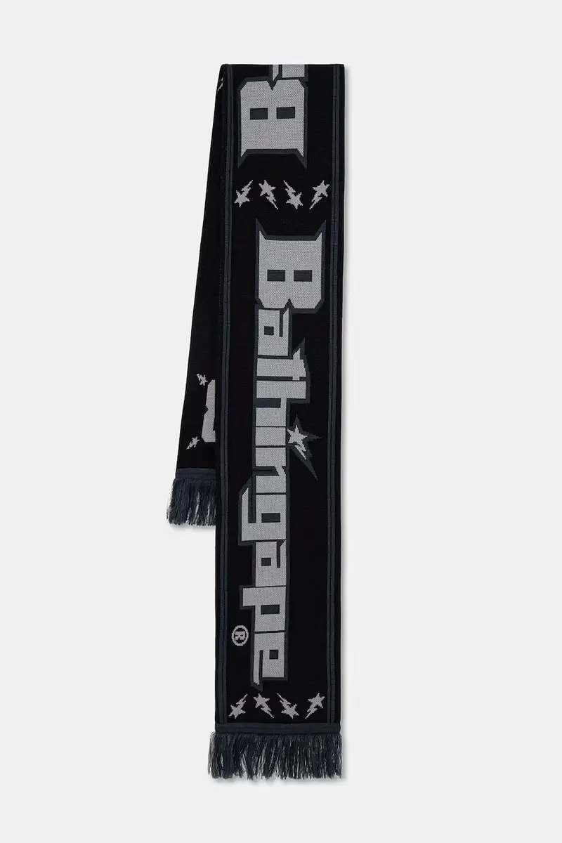 scialle con lana Bape Logo Nero