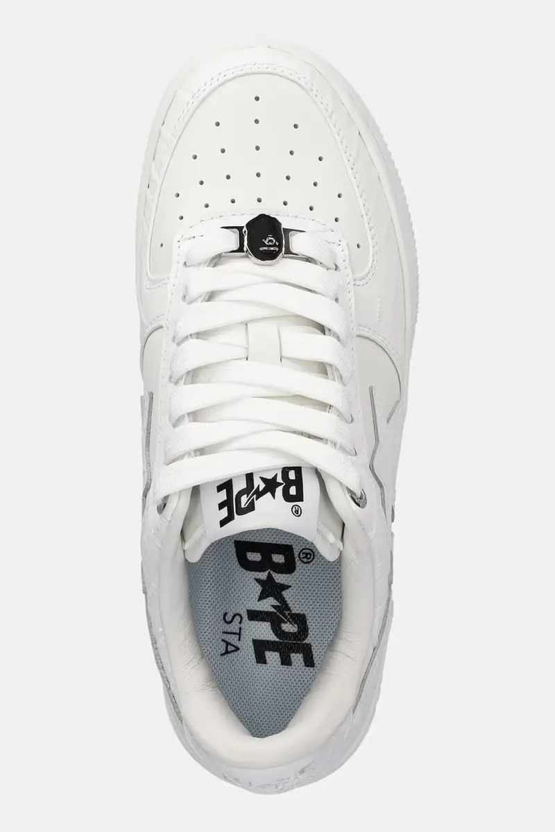 sneakers in pelle BAPE STA #3 L colore bianco 1K80291303 miniatura 4