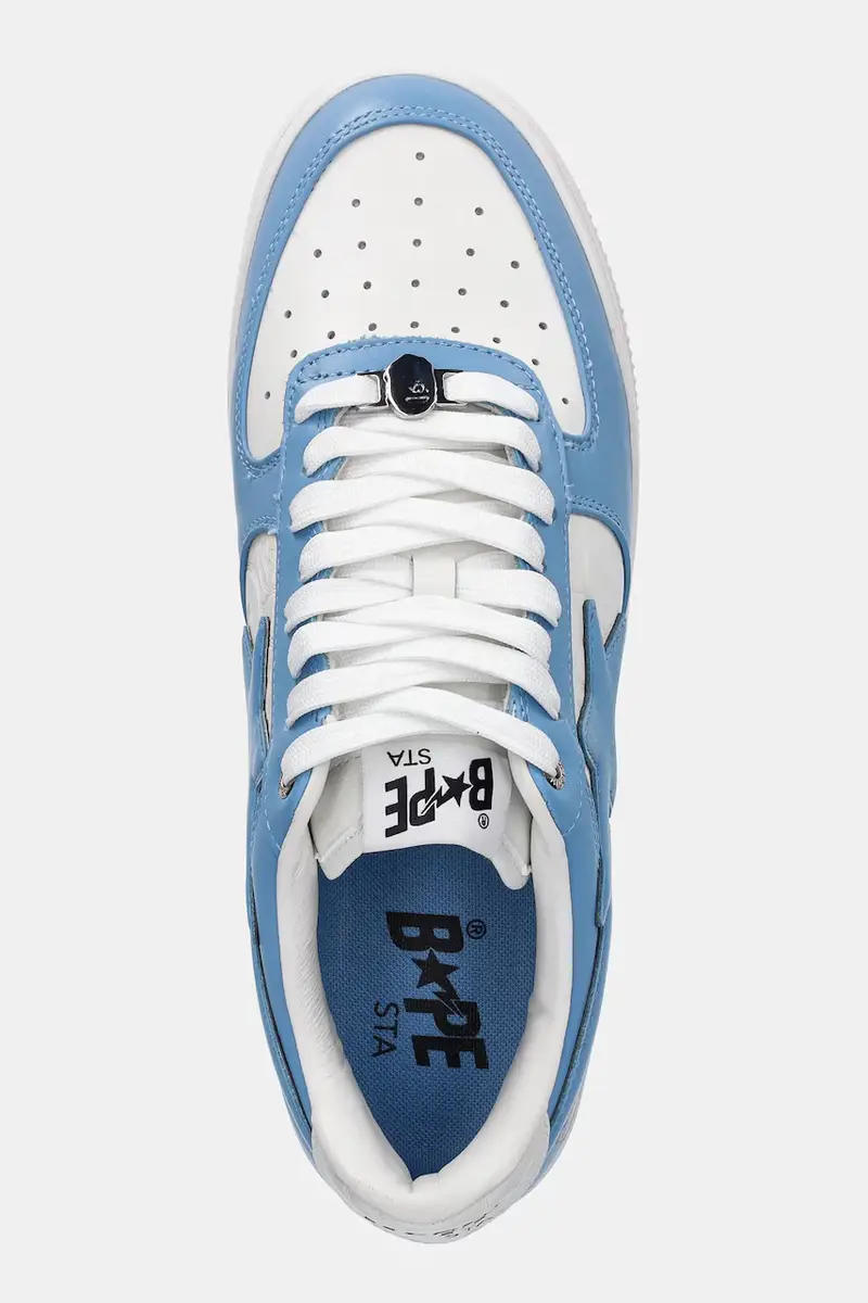 sneakers in pelle BAPE STA #3 uomo colore blu 1L30191305 miniatura 4