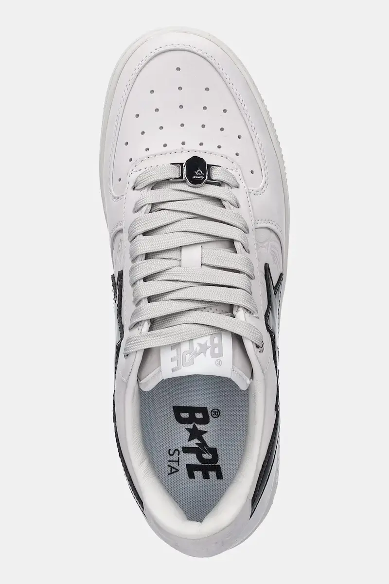 sneakers in pelle BAPE STA #4 uomo colore bianco 1L30191310 miniatura 4