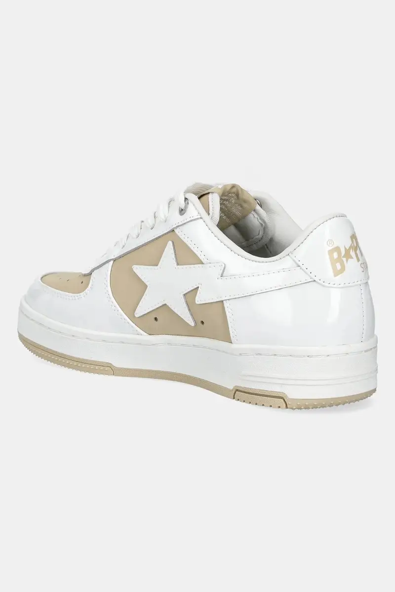 sneakers in pelle BAPE STA #6 L donna colore beige 1K80291306 miniatura 3