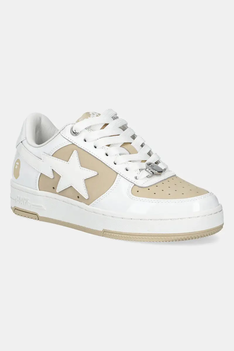 sneakers in pelle BAPE STA #6 L donna colore beige 1K80291306