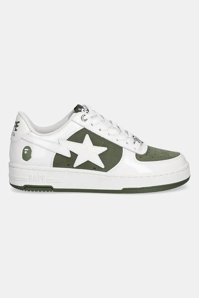 sneakers in pelle BAPE STA #6 L donna colore verde 1K80291306 miniatura 2