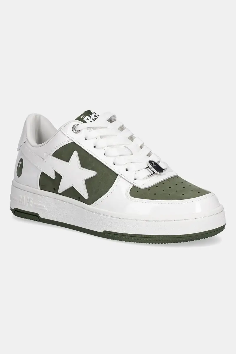 sneakers in pelle BAPE STA #6 L donna colore verde 1K80291306