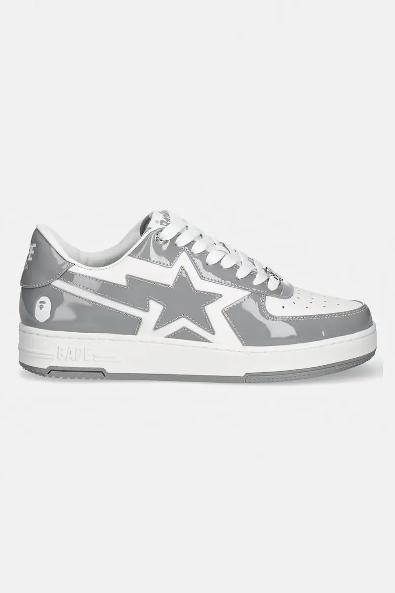 sneakers in pelle BAPE STA ICON #1 Grigio miniatura 2