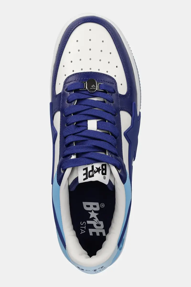 sneakers in pelle BAPESTA OS M2 uomo colore blu navy 1K80191309 miniatura 4