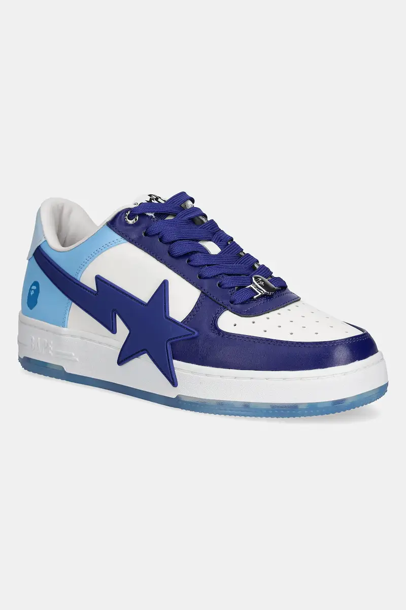 sneakers in pelle BAPESTA OS M2 uomo colore blu navy 1K80191309