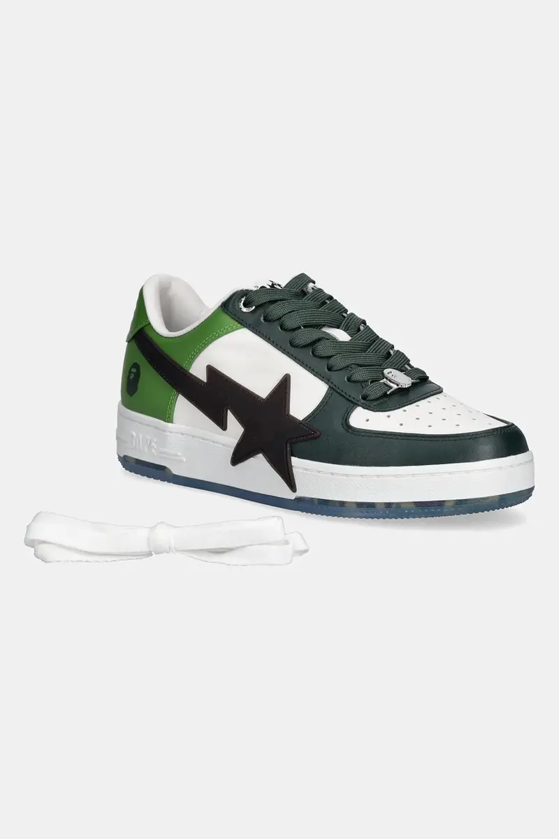 sneakers in pelle BAPESTA OS M2 uomo colore verde 1K80191309 miniatura 5