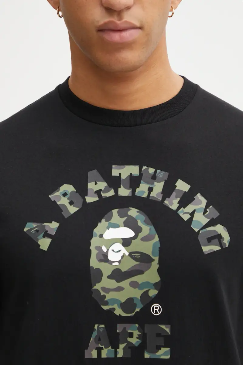 A Bathing Ape T-shirt Uomo Nero 3798647 miniatura 4