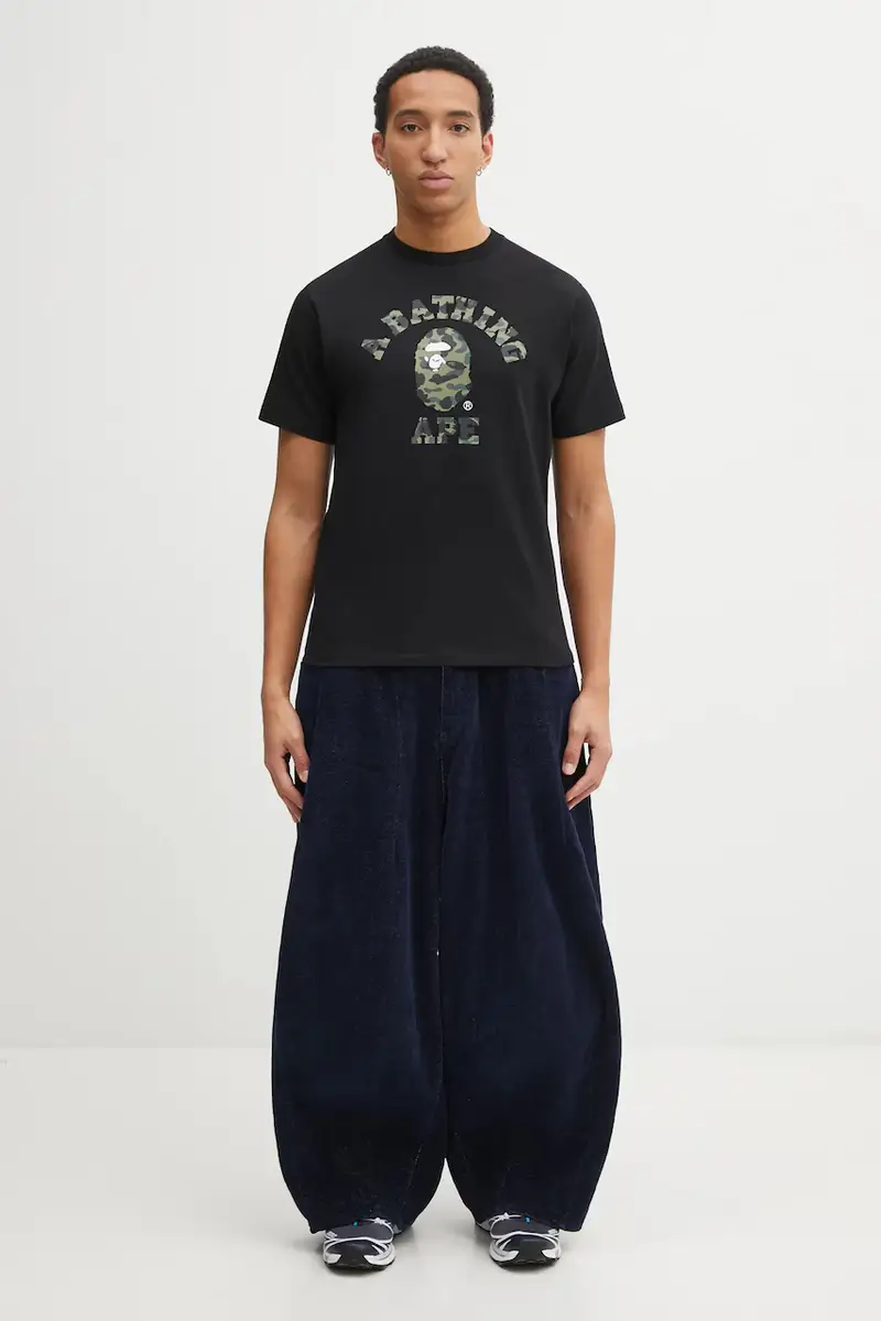 A Bathing Ape T-shirt Uomo Nero 3798647 miniatura 5