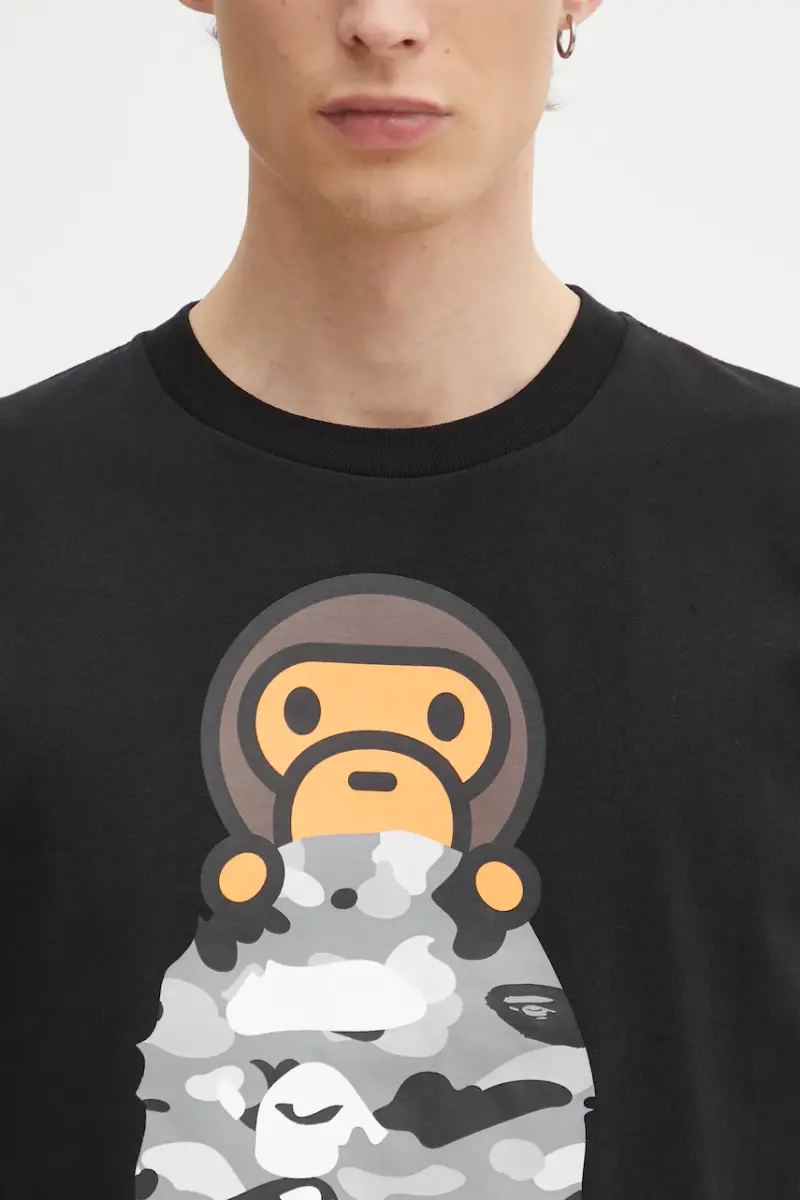 A Bathing Ape T-shirt Uomo Nero 3798629 miniatura 4