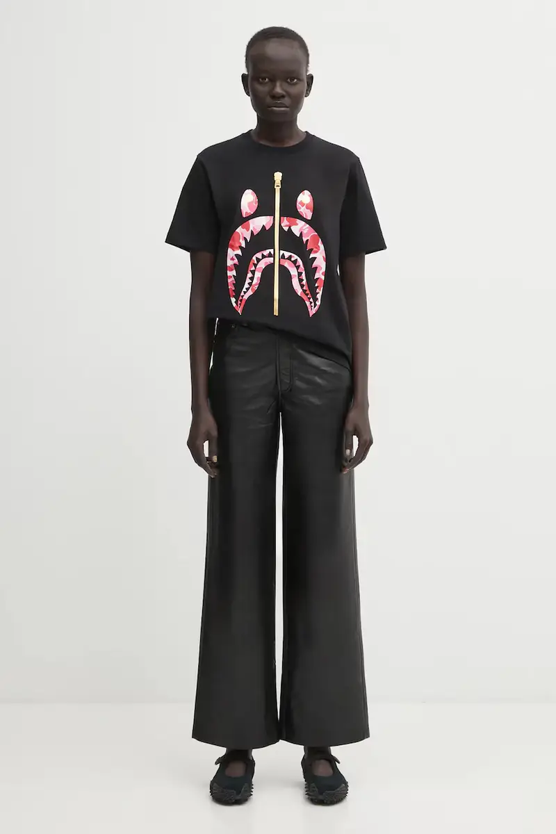 A Bathing Ape T-shirt Donna Nero 3817019 miniatura 5