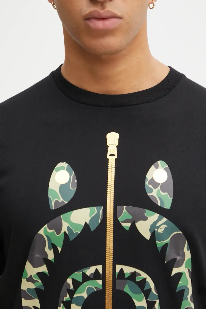 A Bathing Ape T-shirt Uomo Nero 3798667 miniatura 4