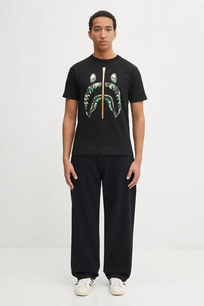 A Bathing Ape T-shirt Uomo Nero 3798667 miniatura 5