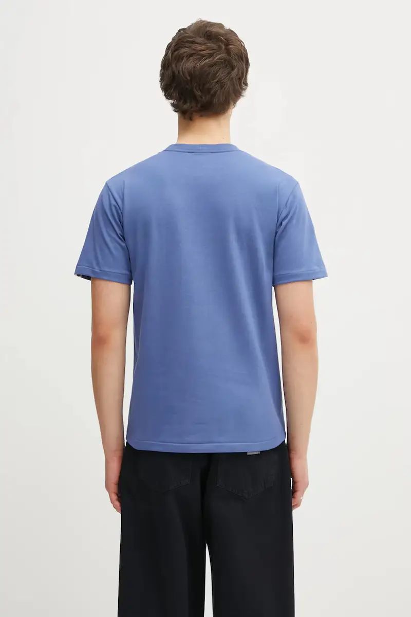 t-shirt in cotone By Bathing Ape colore blu navy 1L30110002 miniatura 3