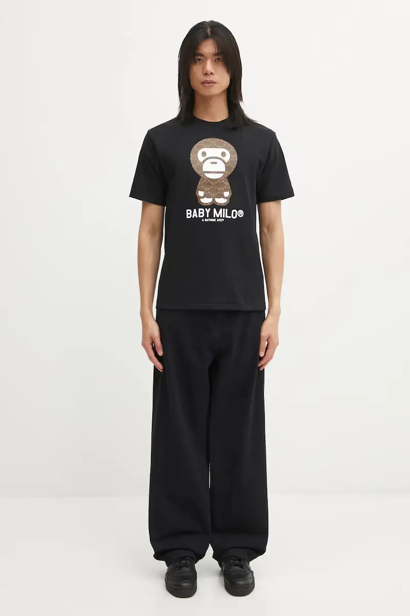 A Bathing Ape T-shirt Uomo Nero 3570517 miniatura 5