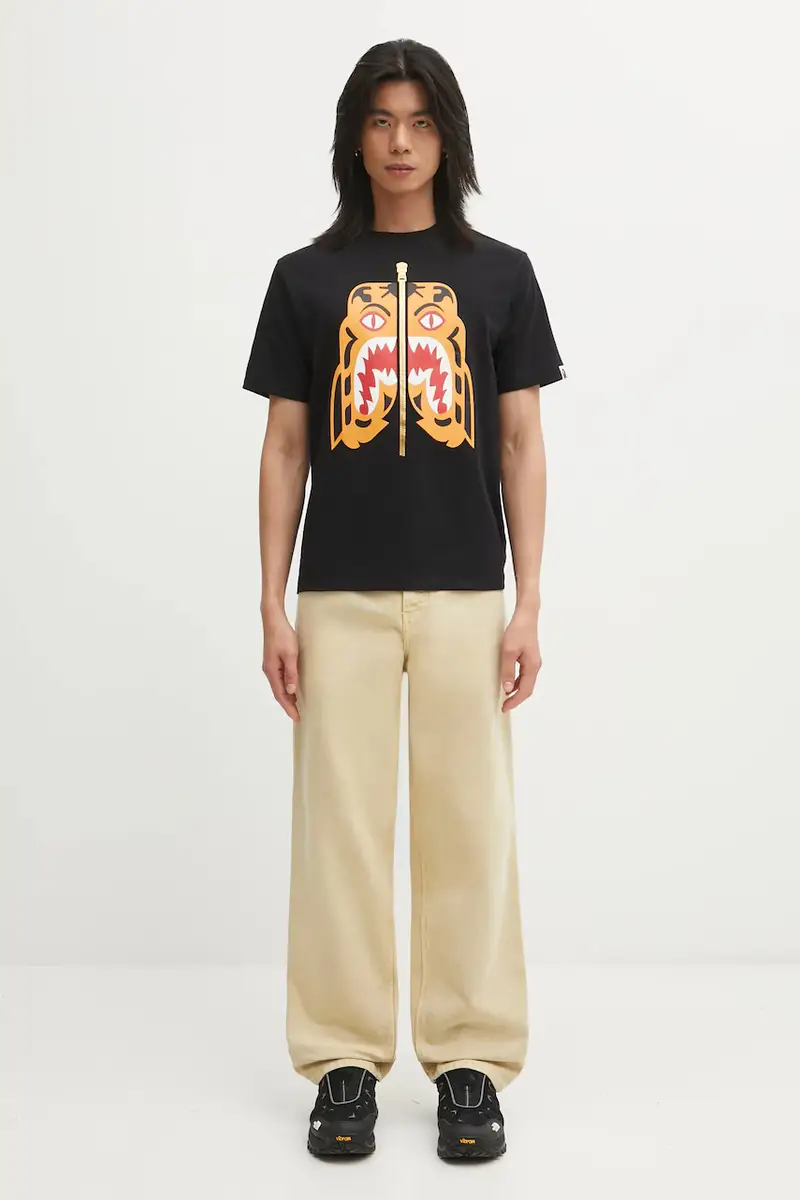 A Bathing Ape T-shirt Uomo Nero 3817011 miniatura 5