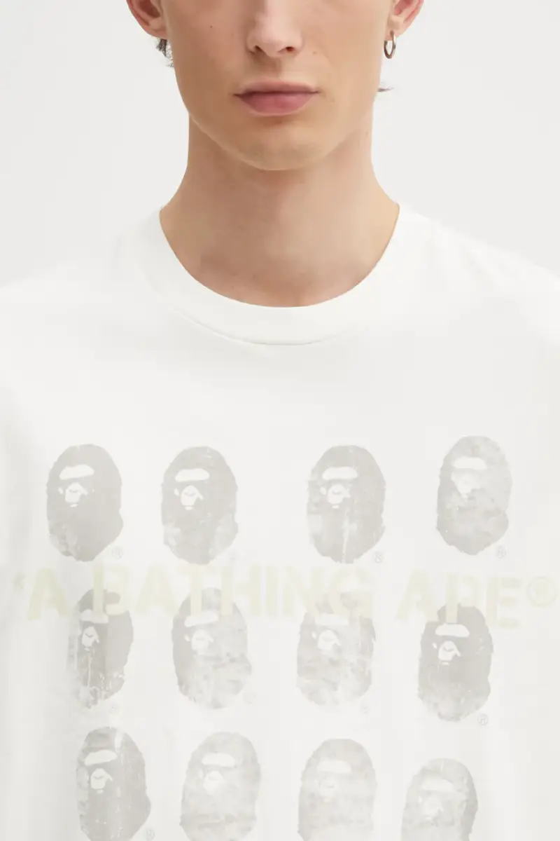 A Bathing Ape T-shirt Uomo Beige 3798456 miniatura 4