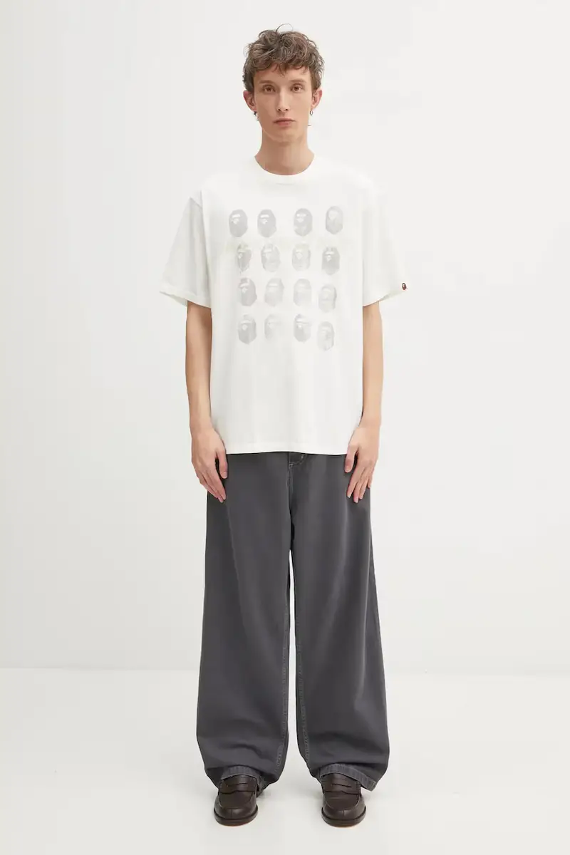 A Bathing Ape T-shirt Uomo Beige 3798456 miniatura 5