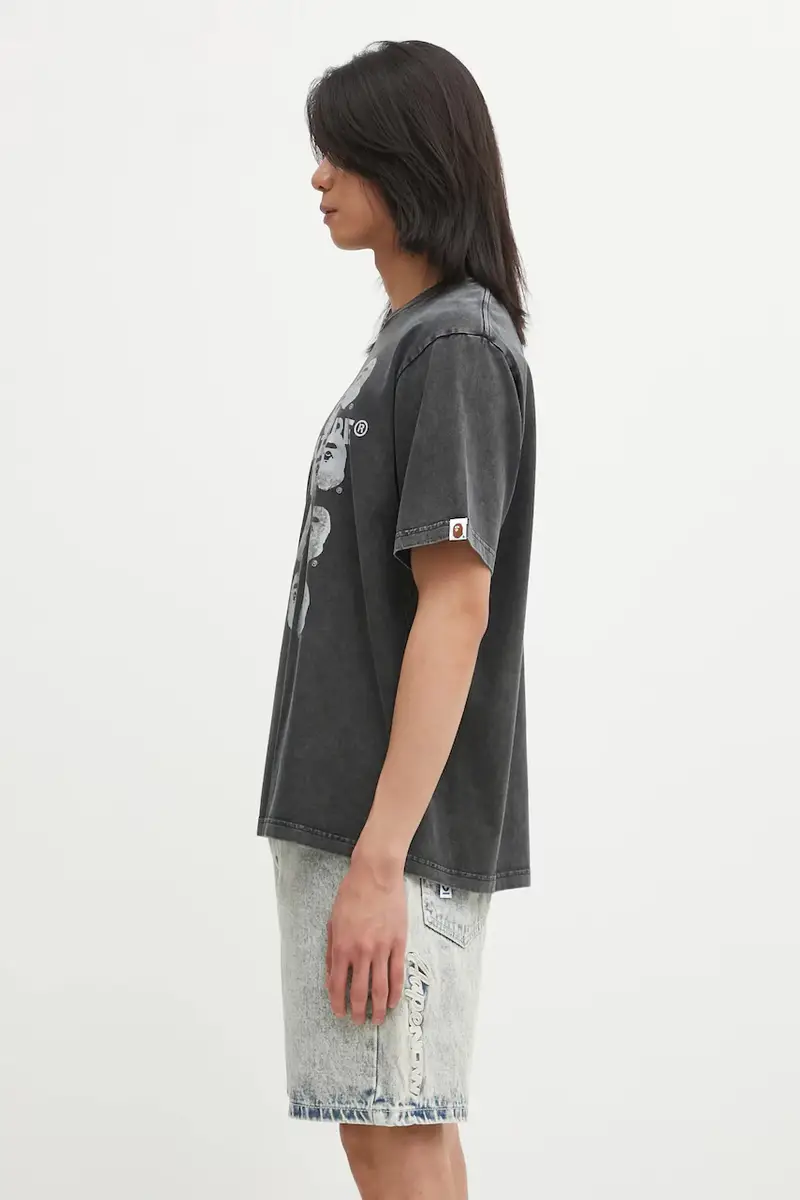 A Bathing Ape T-shirt Uomo Nero 3798625 miniatura 2