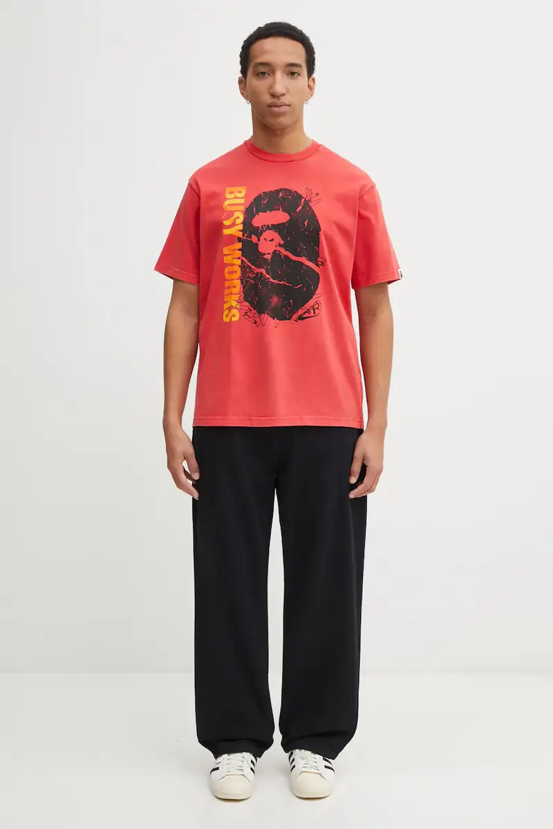 A Bathing Ape T-shirt Uomo Rosso 3798688 miniatura 5