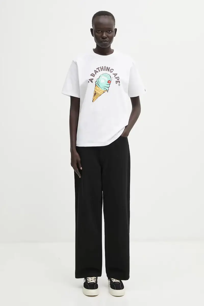 A Bathing Ape T-shirt Donna Bianco 3527838 miniatura 5