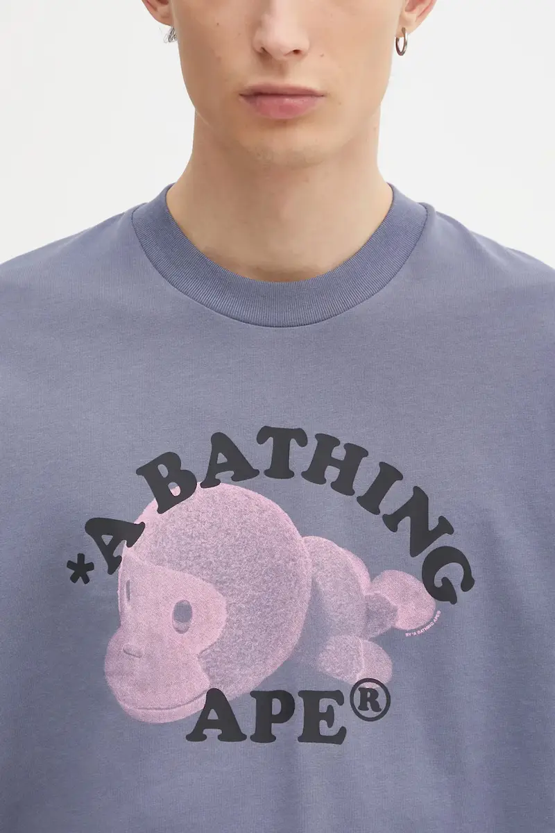 A Bathing Ape T-shirt Uomo Grigio 3798531 miniatura 4