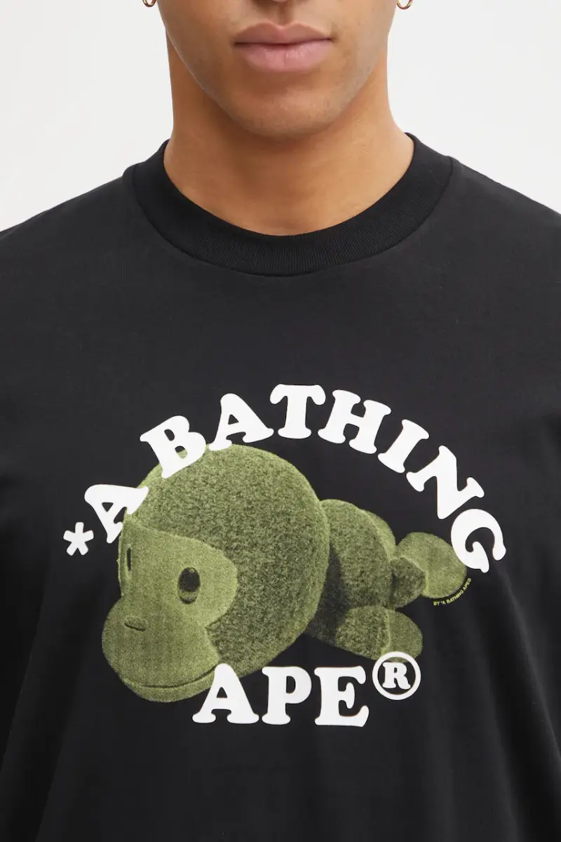 A Bathing Ape T-shirt Uomo Nero 3798615 miniatura 4