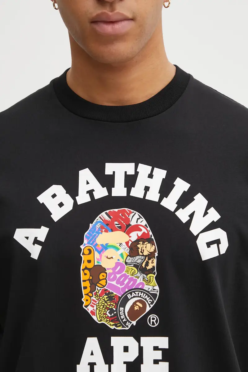 A Bathing Ape T-shirt Uomo Nero 3798649 miniatura 4
