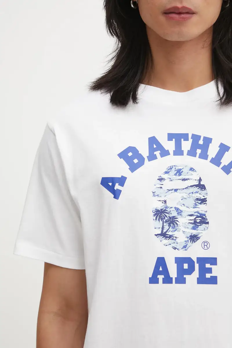 A Bathing Ape T-shirt Uomo Bianco 3816945 miniatura 4